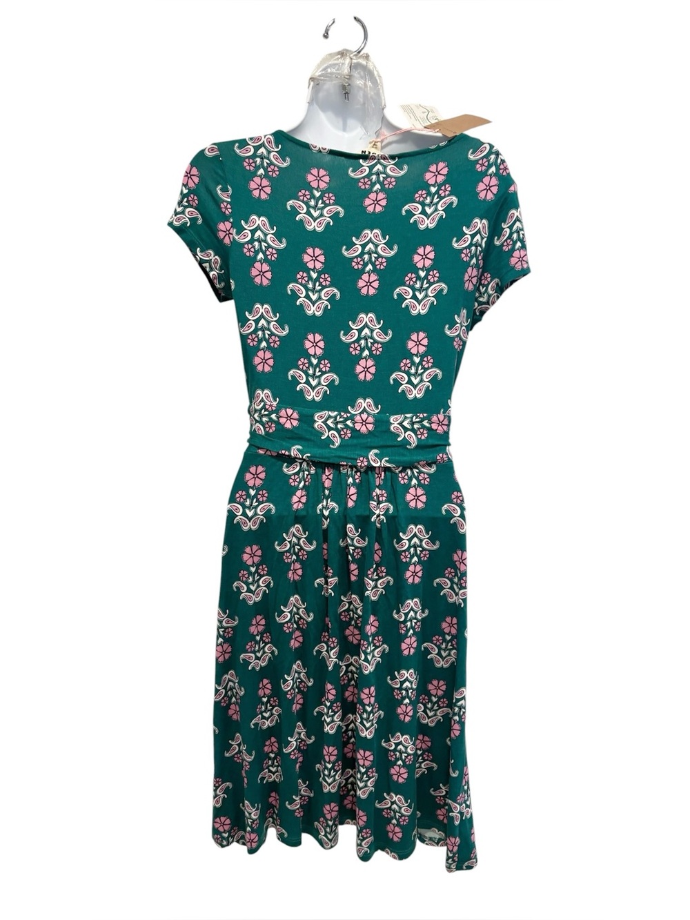NWT BODEN Amelie Floral Jersey Dress Short Sleeve Green Size 4 - Picture 5 of 14